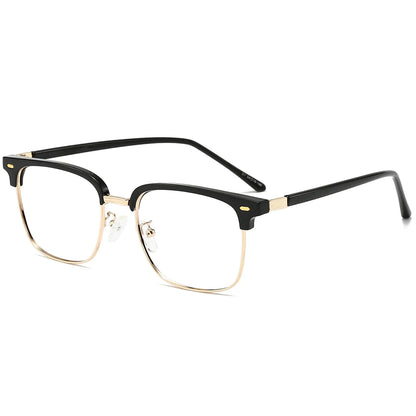 ANRRI Blue Light Glasses Browline Black and Gold