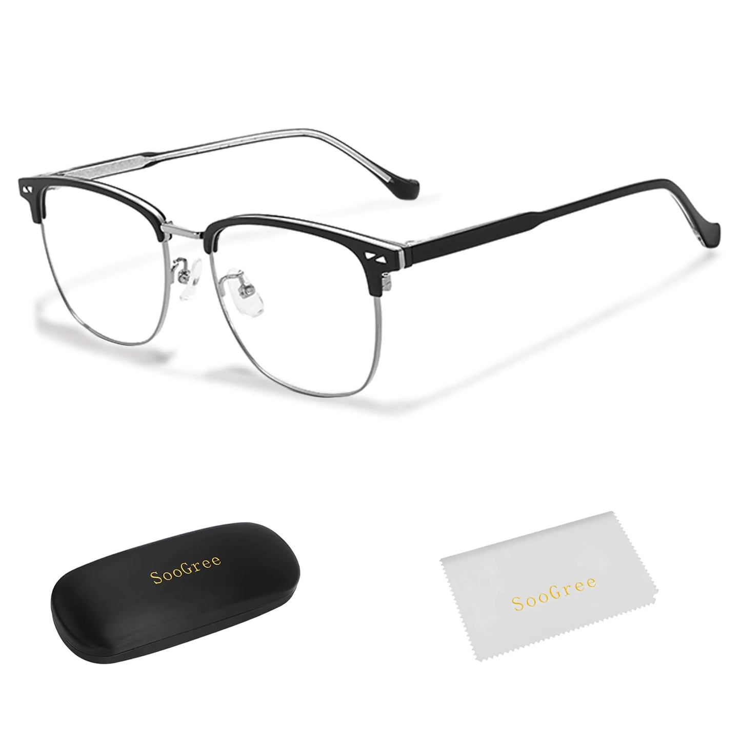 SooGree Blue Light Blocking Browline Glasses